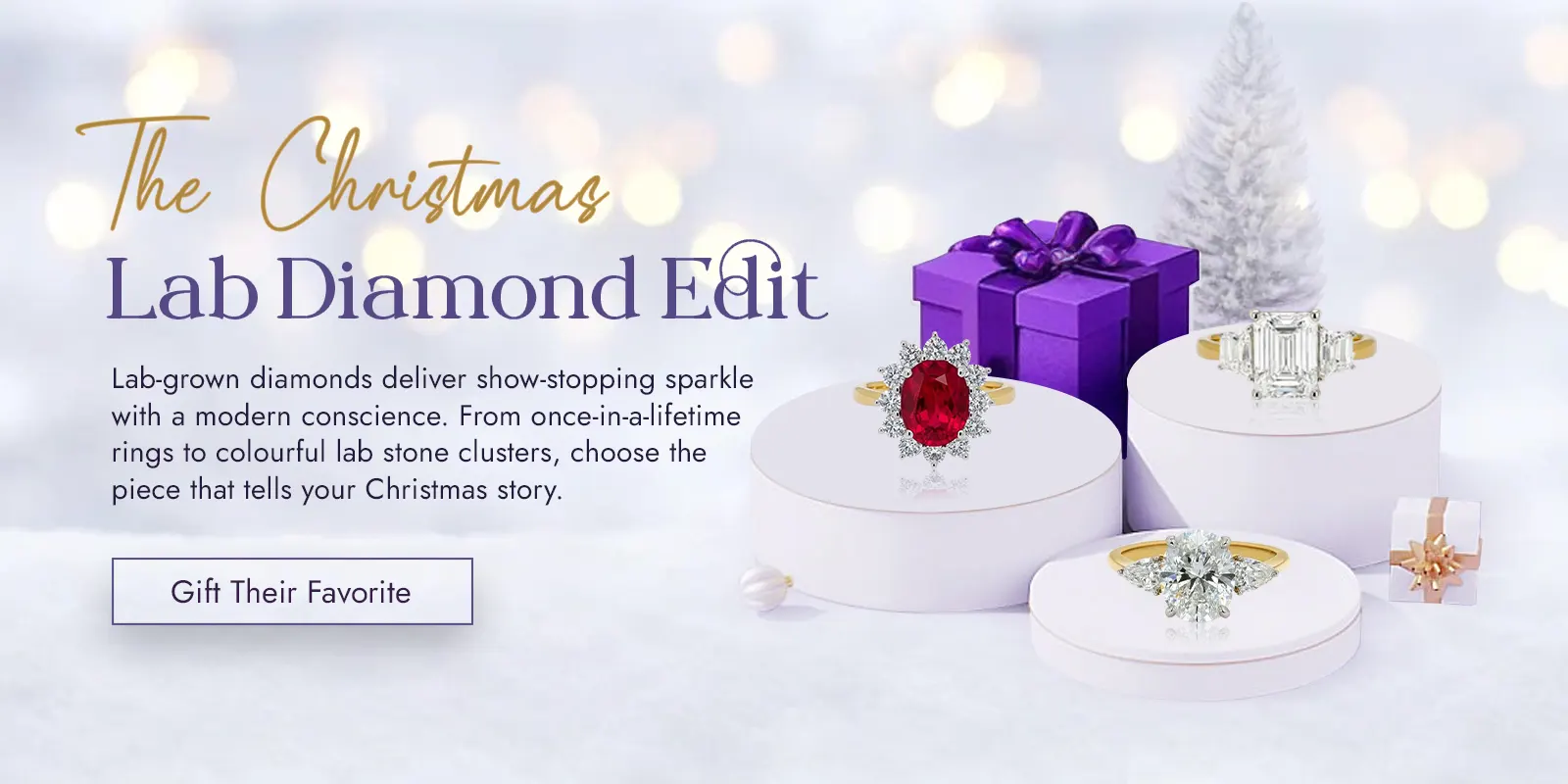 Christmas Lab Diamond Edit with Elegant Jewelry Display