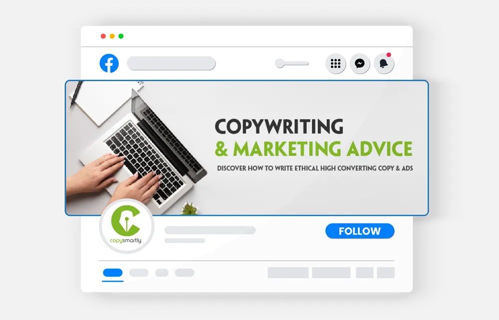 Copywriting and marketing advice on social media platform