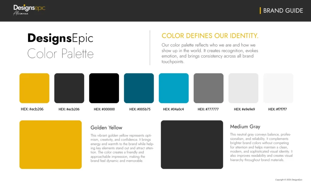 Example Brand Identity Design Color DesignsEpic